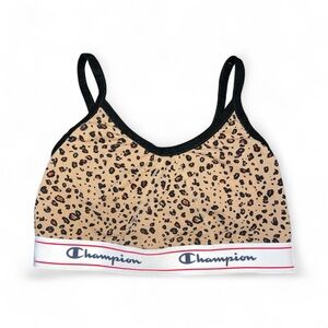 Champion Tan and Black Leopard Print Bra